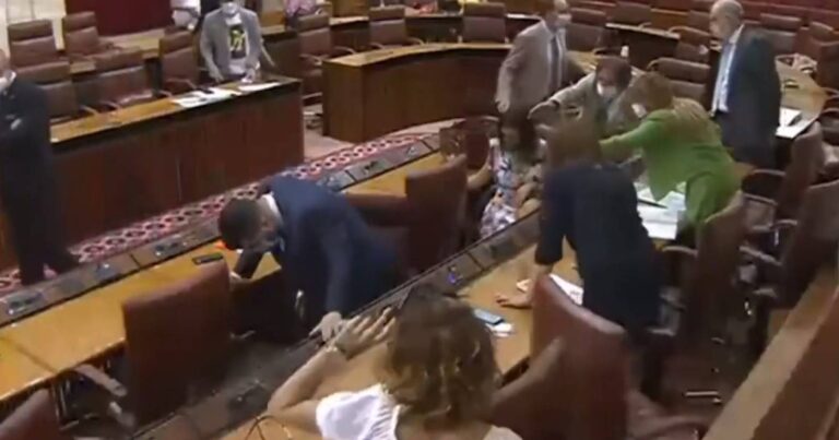 İspaniya parlamentində HƏYƏCANLI ANLAR – Siçan aranı qarışdırdı / VİDEO