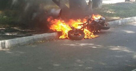 Nizamidə moped yandı