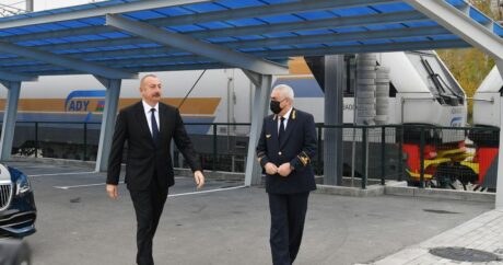 İlham Əliyev yeni Biləcəri lokomotiv deposunun açılışında iştirak etdi – FOTO