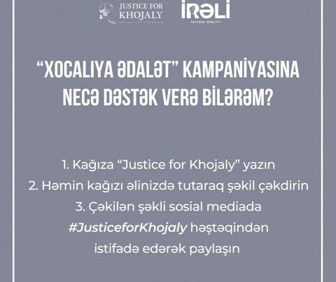 “İrəli” İctimai Birliyi gəncləri Xocalı soyqırımı ilə əlaqədar aksiyada fəal iştiraka səsləyir