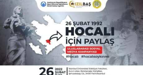 “Xocalı üçün paylaş” Beynəlxalq Sosial Media Kampaniyası keçiriləcək – İstanbulda