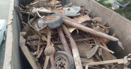 Azad edilmiş ərazilərdən metal tullantıları aparan şəxslər saxlanıldılar – FOTO