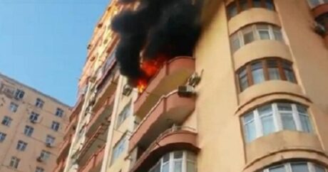 Çoxmərtəbəli binada YANĞIN – Bakıda / VİDEO