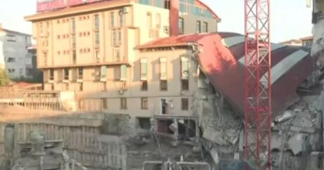 İstanbulda universitet binası çökdü – VİDEO