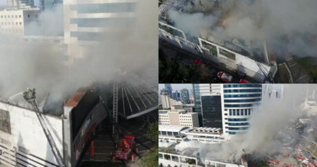 İstanbulda ticarət mərkəzi yanır – Bina boşaldıldı – VİDEO