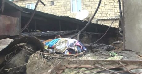 İki uşağın yanaraq öldüyü evdən görüntülər – VİDEO