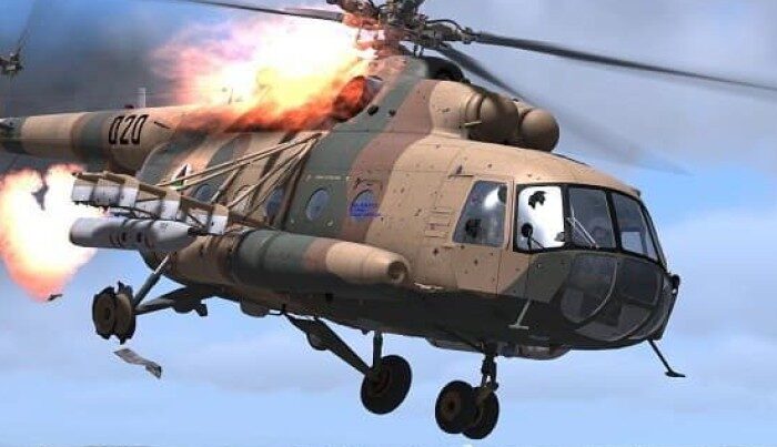 Rusiyada helikopter yandı