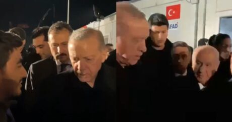 Türkiyə prezidenti Kahramanmaraşda Azərbaycan könüllüləri ilə görüşdü