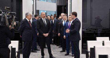 Prezidentlər Astana Beynəlxalq Maliyyə Mərkəzində oldular