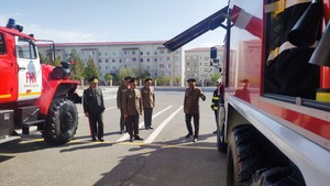 Naxçıvan FHN-ə 5 yeni müasir yanğınsöndürən avtomobili verildi-FOTO
