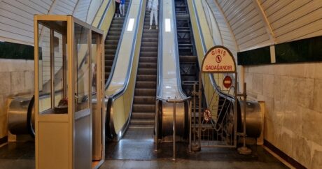 Bakı metrosunun bu stansiyasında eskalatorların təmirinə başlanıldı