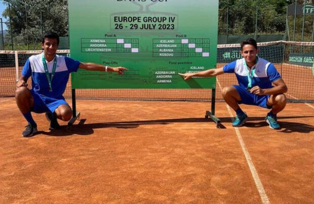 Azərbaycan tennisçiləri Ermənistan millisini məğlub edərək 3-cü qrupa yüksəldilər – FOTO