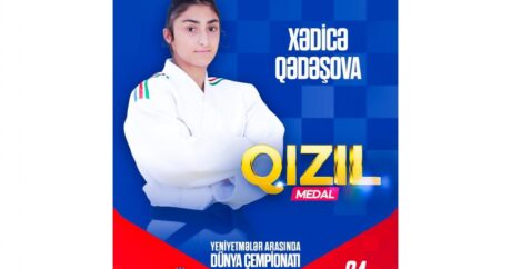 Xədicə Qədəşova Azərbaycan cüdo tarixinin ilk qadın dünya çempionu oldu