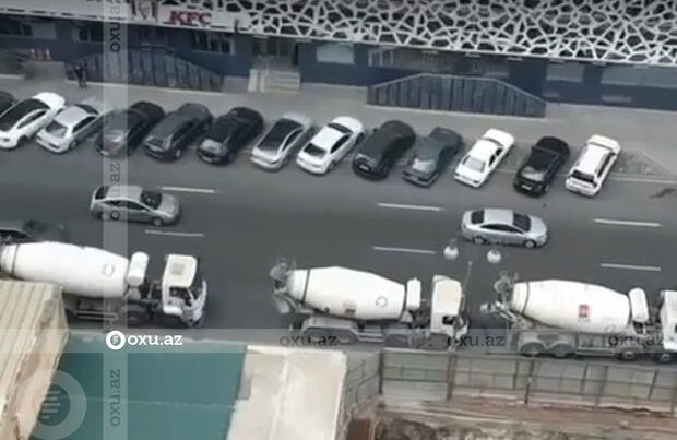 Bakıda yük avtomobilləri qadağan olunan vaxtda şəhərdə hərəkət edirlər – VİDEO