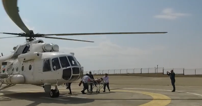 Laçında yol qəzası: Yaralılar helikopterlə Bakıya gətirildi – VİDEO