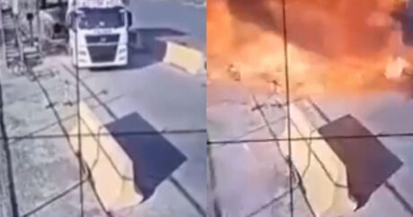 İranda neft daşıyan qoşqu partladı: İşçi yanaraq öldü – VİDEO