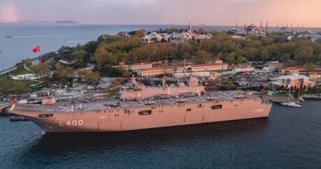 Türkiyənin ən böyük hərbi gəmisi insanların ziyarətinə açıldı – FOTO