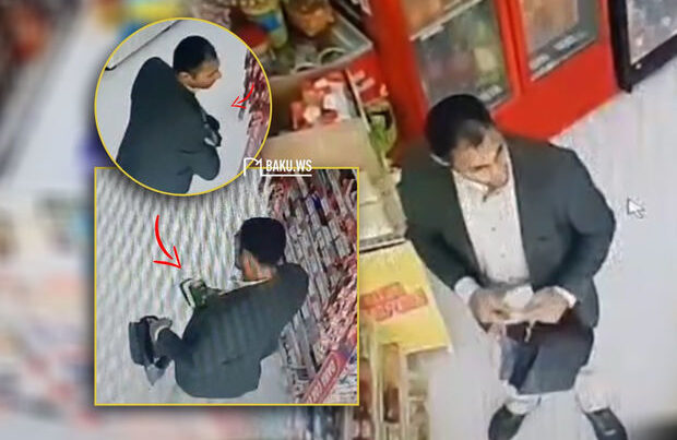 Bakıda kişi marketdən 175 manatlıq şokolad oğurladı – VİDEO