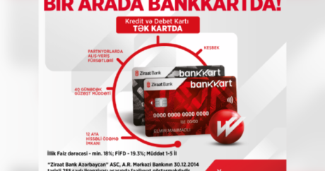 “Ziraat Bank Azərbaycan” Bankkart ilə kredit və debet kartlarını tək kartda birləşdirdi! – VİDEO
