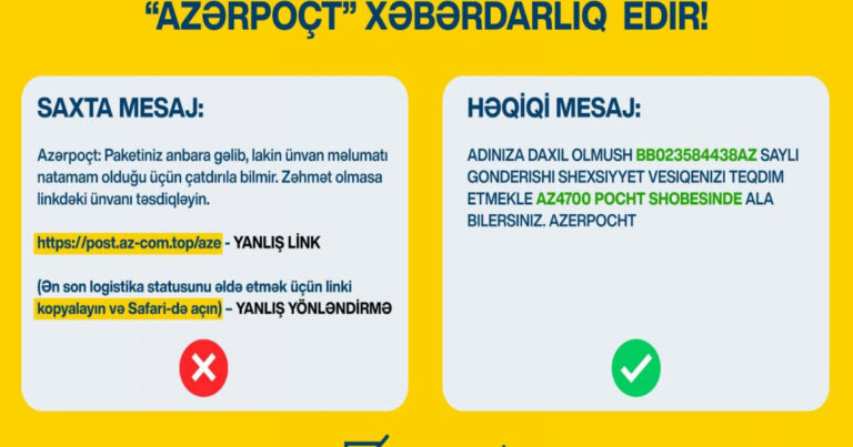 “Azərpoçt”dan vətəndaşlara XƏBƏRDARLIQ