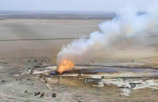 Qazaxıstanda neft yatağında altı ay öncə başlayan yanğın söndürüldü – FOTO