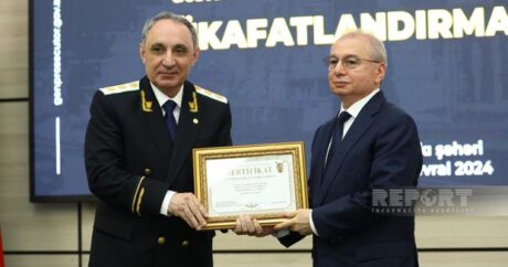 Azər Xəlilov “Prokurorluğun dostu” mükafatına layiq görüldü