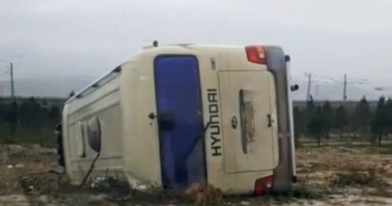 Şabrandan Bakıya gedən sərnişin avtobusu aşdı