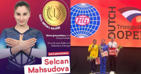 Azərbaycan gimnastı Dünya Kubokunda qızıl medal qazanıb