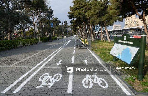 Dənizkənarı bulvarda velosiped zolağı çəkildi – FOTO