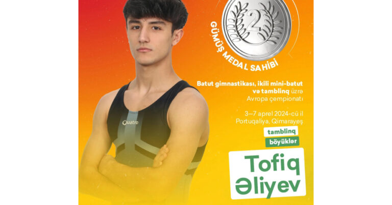 Gimnastımız çempionatda gümüş medal qazandı