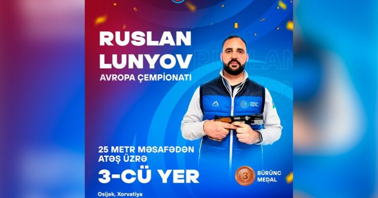 Güllə atıcımız Avropa çempionatında bürünc medal qazandı