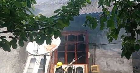 Ağdaşda 7 otaqlı ev yandı – VİDEO