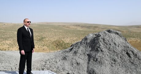 İlham Əliyev Palçıq Vulkanları Turizm Kompleksinin açılışında