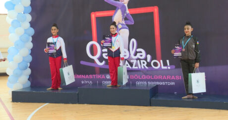 Bədii gimnastika üzrə kubok yarışlarının qalibləri mükafatlandırıldılar