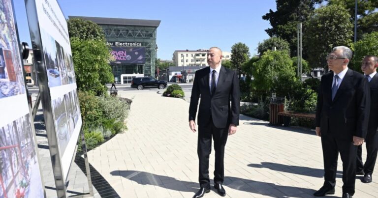 İlham Əliyev Nərimanov parkının açılışında iştirak etdi