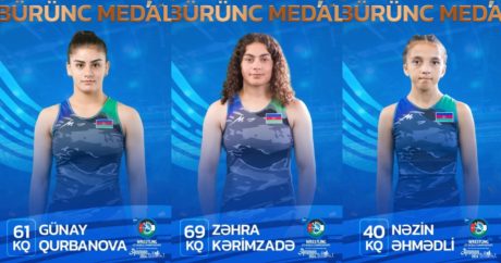 Üç qadın güləşçimiz dünya çempionatında bürünc medal qazandı