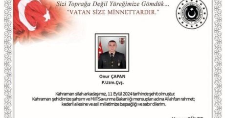 Daha bir türk əsgəri şəhid oldu