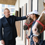 Prezident Qarabağ atlarına baxdı – FOTO