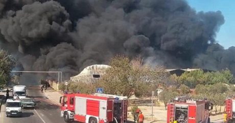 Bakıda güclü yanğın başladı