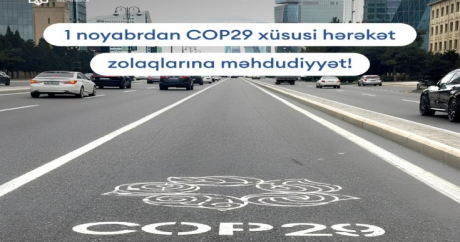 COP29 zolaqlarına daxil olmaq qadağan edilir