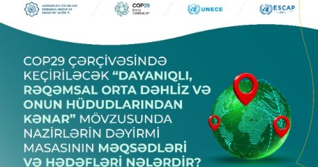 COP29 çərçivəsində nazirlərin dəyirmi masası keçiriləcək