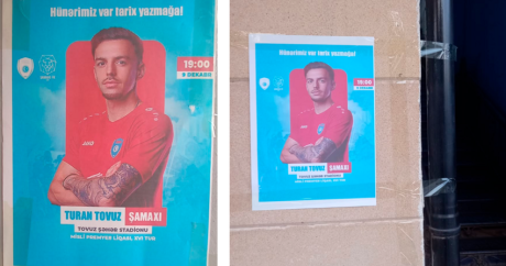 “Turan Tovuz” “Şamaxı” ilə oyundan öncə fərqli dizaynda poster hazırladı