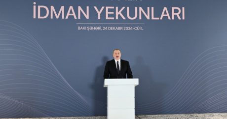 Prezident ilin idman yekunlarına həsr olunan mərasimdə – FOTOLAR