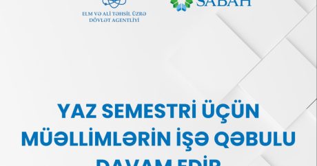 SABAH qrupları yaz semestri üçün müəllimlərin işə qəbulunu elan etdi