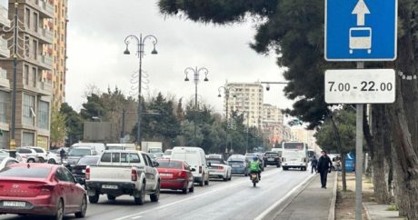 Bu küçələrdəki avtobus zolaqlarına saat tətbiq edildi