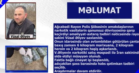 Ağcabədidə polis 10 kiloqram narkotik vasitə aşkarladı