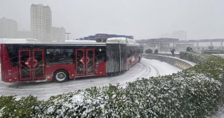 Hava ilə əlaqədar avtobusların hərəkətində gecikmələr var