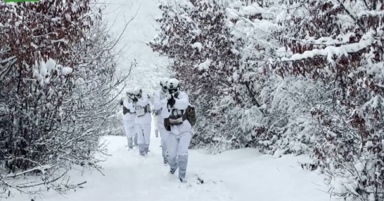 “Dərin qar və şiddətli soyuqlarda döyüş” mövzusunda təlim keçirildi